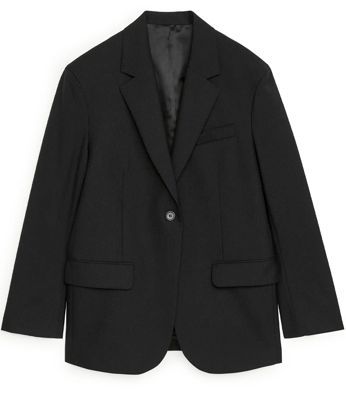 Arket + Oversized Wool Hopsack Blazer