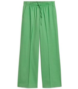 ARKET Elastic Waist Wool Trousers