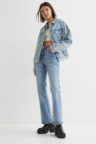 H&M + Bootcut High Waist Jeans