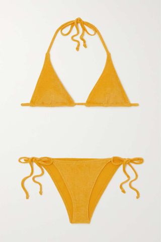 Lisa Marie Fernandez + + Net Sustain Pamela Stretch-Cotton Terry Bikini