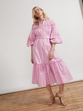 Kitri Studio + Joni Pink Floral Cotton Dress