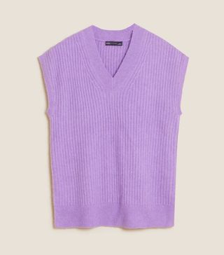 M&S Collection + V-Neck Knitted Vest