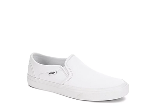 Vans + Asher Slip On Sneaker in White