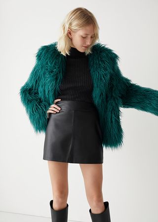 & Other Stories + Leather Mini Skirt