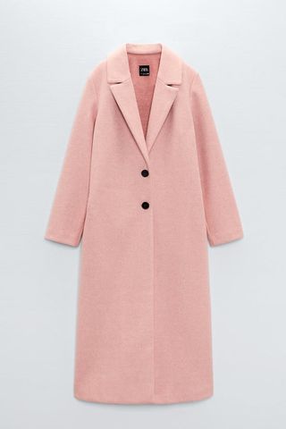 Zara + Long Coat With Buttons