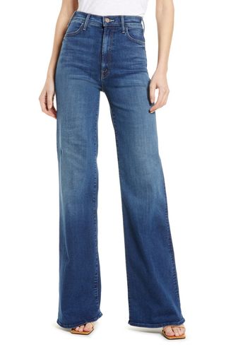 Mother + The Hustler High Waist Ankle Flare Jeans