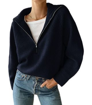 BTFBM + Long-Sleeve Half-Zip Pullover Sweater