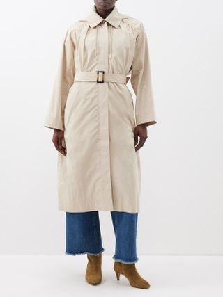Ba&Sh + Kaan Hooded Cotton-Blend Trench Coat