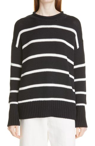 La Ligne + Marin Stripe Cotton Sweater