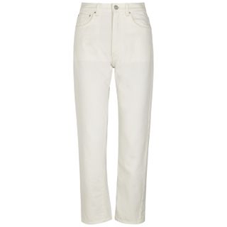 Totême + Off-White Cropped Straight-Leg Jeans