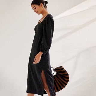 Maeve + Low-Back Midi Dress