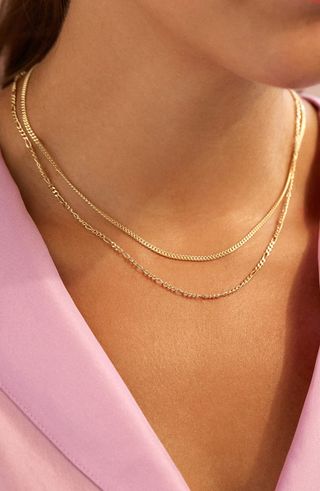 Baublebar + Mini Michel 14k Gold Vermeil Curb Chain Necklace