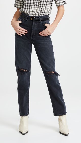 Agolde + 90's Pinch Waist High Rise Straight Jeans