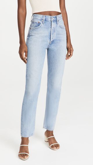 Agolde + 90's Pinch Waist High Rise Straight Jeans