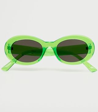 Mango + Clear Frame Sunglasses