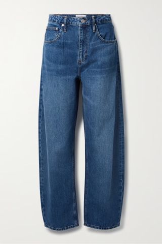 Frame + Long Barrel High-Rise Tapered Jeans