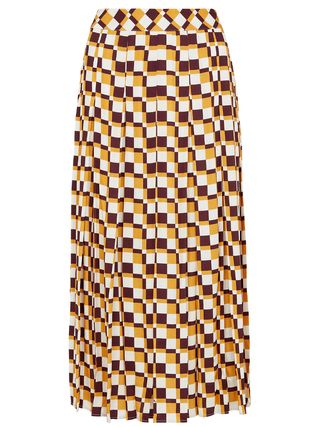 Mirla Beane + Checkerboard Midi Skirt
