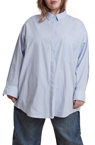 11 Honoré + Maeve Oversize Button-Up Poplin Shirt