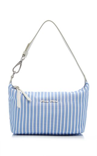 Miu Miu + Mini Striped Faille Shoulder Bag