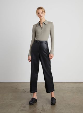 Who What Wear Collection + Eli Relaxed Vegan-Leather Trousers