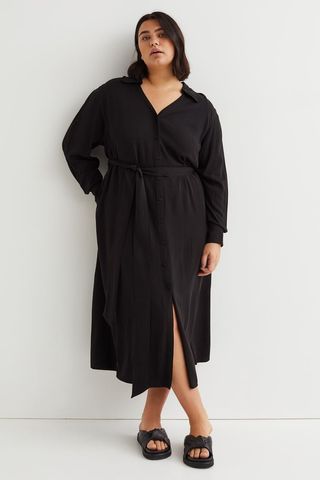 H&M + Tie Belt Shirt Dress