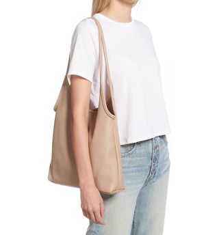 Street Level + Slouchy Faux Leather Tote