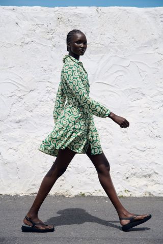 Zara + Printed Short Dress