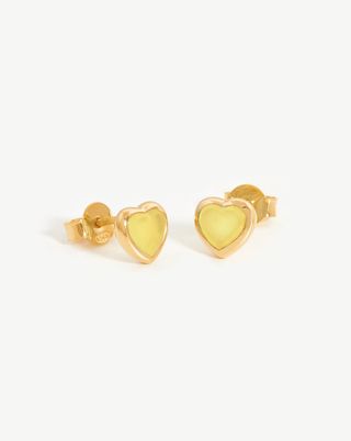 Missoma + Jelly Heart Gemstone Stud Earrings