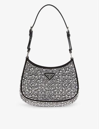 Prada + Cleo Embellished Shoulder Bag