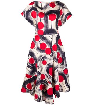 Colville + Graphic Print Cotton Midi Dress