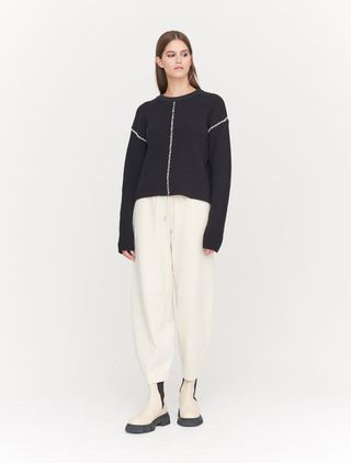 Ninety Percent + Wrapped Seam Crew Neck Sweater