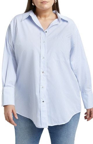 River Island + Stripe Oversize Shirt