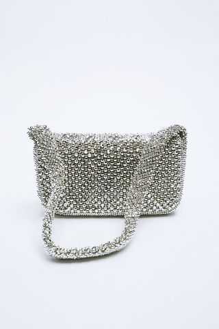 Zara + Beaded Shoulder Bag