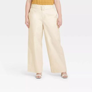 Who What Wear x Target + Mid-Rise Wide Leg Cargo Pants