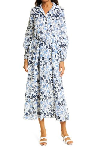 Misa Los Angeles + Bettina Floral Print Belted Long Sleeve Shirtdress