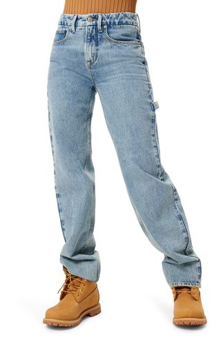 Good American + Good 90s Carpenter Straight Leg Jeans