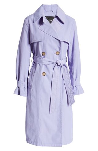 Sam Edelman + Double Breasted Nylon Trench Coat