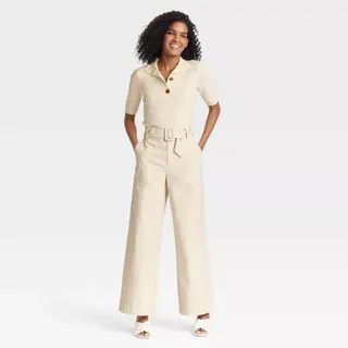 Who What Wear x Target + Mid-Rise Wide Leg Cargo Pants