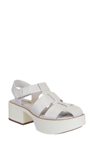 Naked Feet + Block Heel Cage Fisherman Platform Sandal