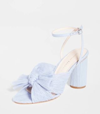 Loeffler Randall + Camellia Pleated Bow Heel with Ankle Strap