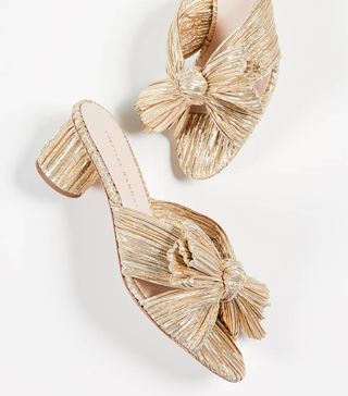 Loeffler Randall + Emilia Pleated Bow Sandals