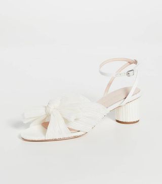 Loeffler Randall + Dahlia Pleated Bow Heels with Ankle Strap
