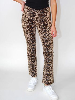 Vintage + Leopard Print Flare Pants
