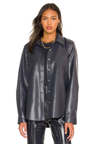 Agolde + Calla Vegan Leather Shirt