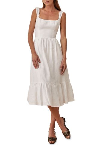 Reformation + Bucatini Sleeveless Linen Midi Dress