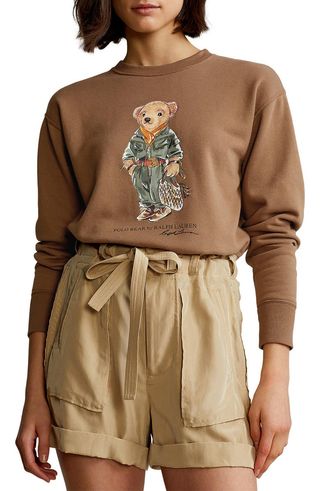 Polo Ralph Lauren + Polo Bear Cotton Blend Graphic Sweatshirt