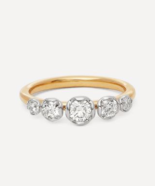 Annoushka + 18ct Gold and White Gold Marguerite 0.25ct Diamond Five Stone Engagement Ring