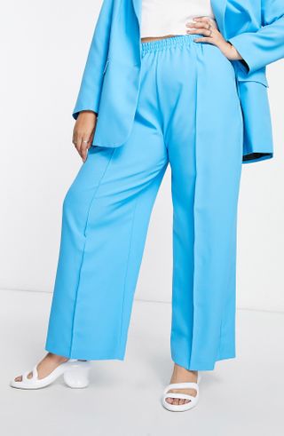 ASOS Design + Curve Elastic Waist Suit Trousers