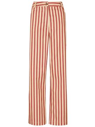 Kitri + Daniella Striped Canvas Trousers
