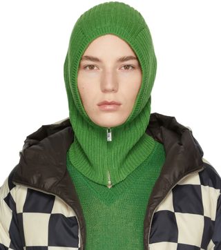 TheOpen Product + Green Zip Up Balaclava